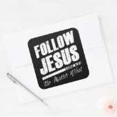 人後を追のキリスト教の信仰に関わらずイエス スクエアシール (封筒)