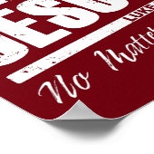 人後を追のキリスト教の信仰に関わらずイエス ポスター (角)