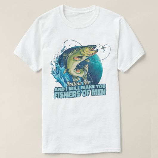 人後を追を釣り上げよう Tシャツ (デザイン正面)