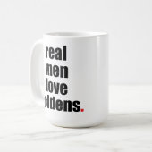 人愛Goldensの実質のマグ コーヒーマグカップ (正面左)