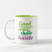 人感動的に来良いこと ツートーンマグカップ (左)