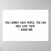 人救間引用文Anais Nin ポスター (正面)