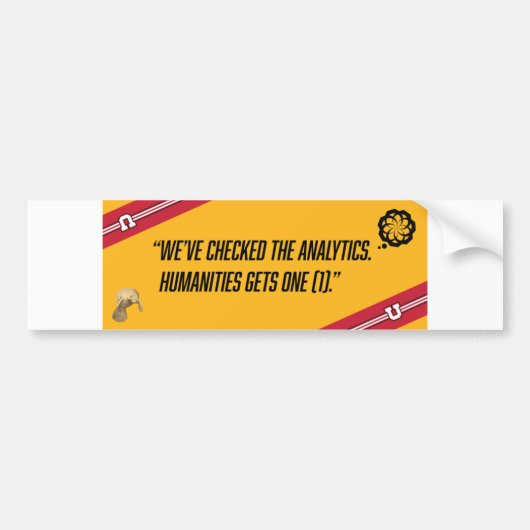 人文バンパーステッカーの州- UofU バンパーステッカー (正面)