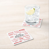 人材が言葉おもしろいの贈り物を誓う スクエアペーパーコースター (インサイチュ)