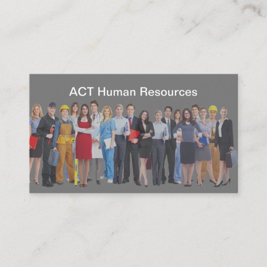 人材とビジネス管理 名刺 (正面)