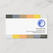 人材ストライプの色 名刺 (裏面)