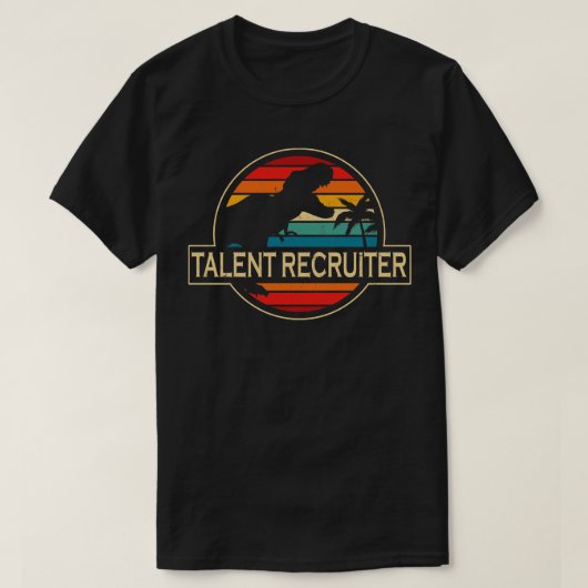 人材採用型恐竜 Tシャツ (デザイン正面)