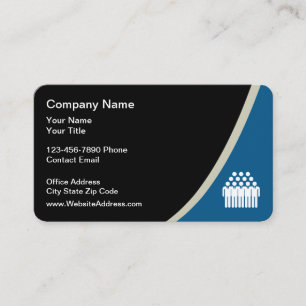 人材派遣会社の光沢のある名刺 名刺