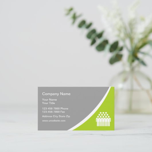 人材派遣会社の名刺 名刺 (スタンド正面)