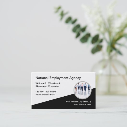 人材派遣会社 名刺 (スタンド正面)