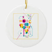 人格のための最大鮮やか主義デザイン セラミックオーナメント (正面)
