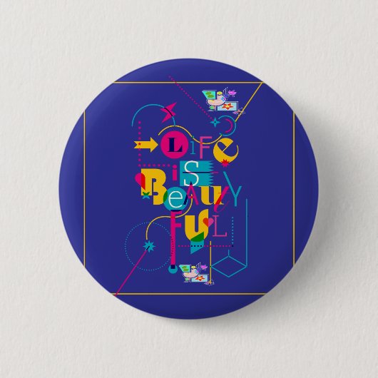 人格のための最大鮮やか主義デザイン 缶バッジ (正面)