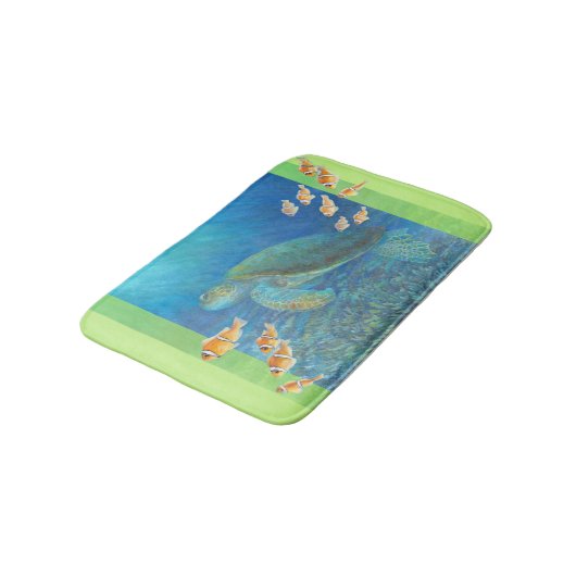 人格のウミガメ バスマット (アングル)