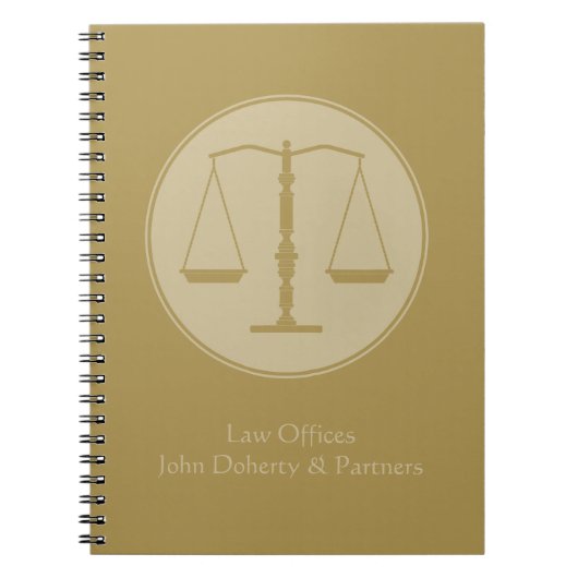 人格可能な弁護士 はかりで測| of Justice ノートブック (正面)