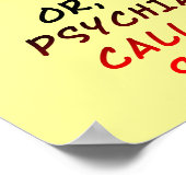 人格症状ポスタおもしろいーサイン ポスター (角)