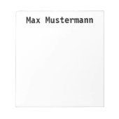 人格的な ノートパッド (正面)