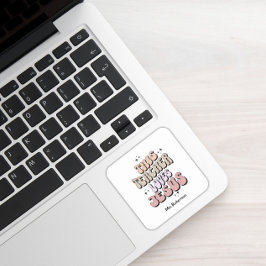 人格的信仰レトロ先生感謝 スクエアシール