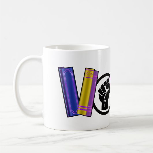 人権に投票 コーヒーマグカップ (左)