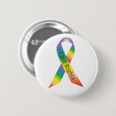 人権のリボンボタン 缶バッジ (正面&裏面)