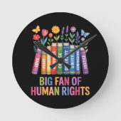 人権の大きな支持者 ラウンド壁時計 (正面)