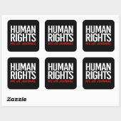 人権は交渉可能な正方形のステッカーではない スクエアシール (シート)