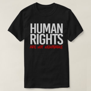 人権は交渉可能な正方形のステッカーではない Tシャツ