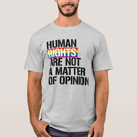 人権は意見ではない Tシャツ (正面)