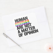 人権は意見の問題ではない スクエアシール (封筒)