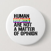 人権は意見の問題ではない 缶バッジ (正面)