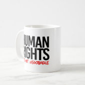 人権は譲れない コーヒーマグカップ (正面左)
