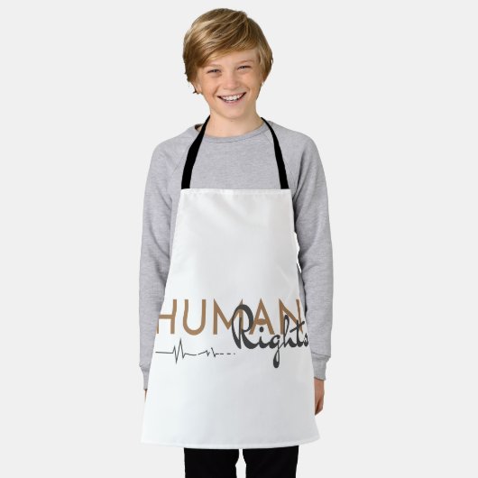 人権への生命線 エプロン (着用した状態)