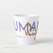 人権への生命線 カフェラテマグ (正面)