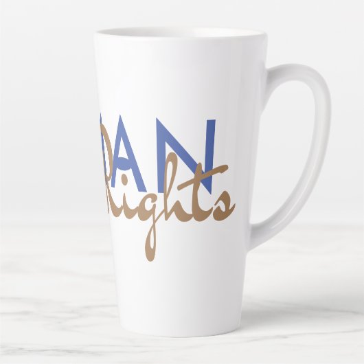 人権への生命線 カフェラテマグ (右)