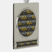 人権への生命線 シルバープレートバナーオーナメント (右)