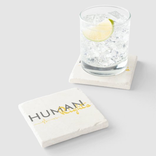 人権への生命線 ストーンコースター (横)