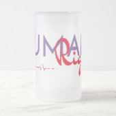 人権への生命線 フロストグラスビールジョッキ (中央)