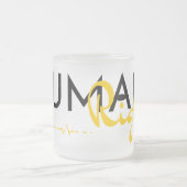 人権への生命線 フロストグラスマグカップ (中央)