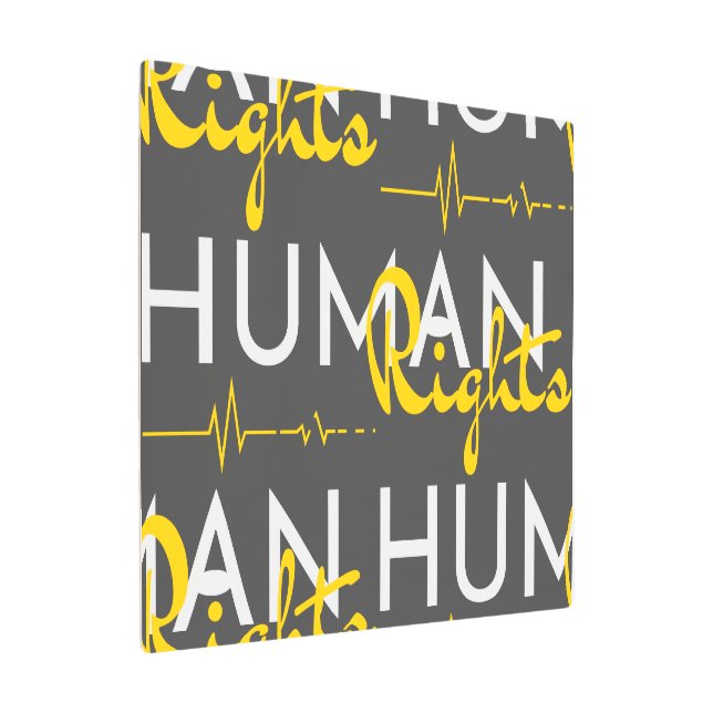 人権への生命線 メタルプリント (アングル)