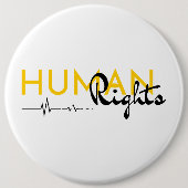 人権への生命線 缶バッジ (正面)