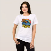 人権カラフルレインボーTシャツ トライブレンドTシャツ (正面全面)