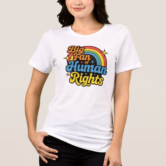 人権カラフルレインボーTシャツ トライブレンドTシャツ (正面)