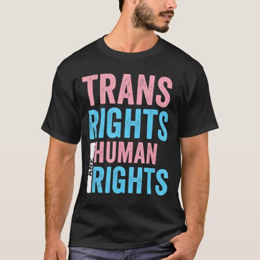 人権トランスジェンダーLGBTQ Pri Tシャツ (正面)