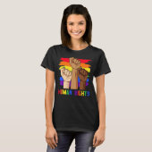 人権パワー拳Lgbtプライドゲイレズビアントラ Tシャツ (正面フル)