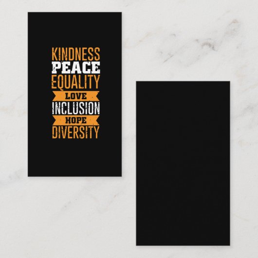人権平和愛包摂の平等 名刺 (正面/裏面)