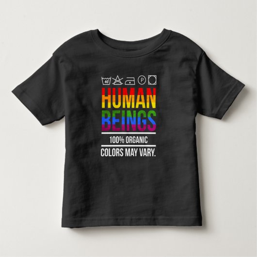 人権平等支援LGBT認識度 トドラーTシャツ (正面)