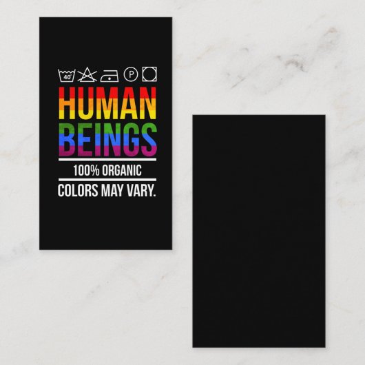 人権平等支援LGBT認識度 名刺 (正面/裏面)