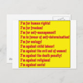 人権 ポストカード (正面/裏面)