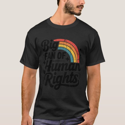 人権・社会的正義・平等主義の熱烈な支持者 Tシャツ (正面)