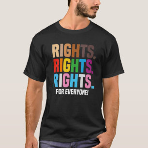 人権LGBTQ人種正義プライドBLMエクアリ Tシャツ