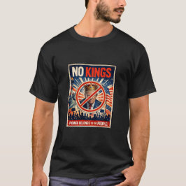 人民に権力は属する 王様など要らない Tシャツ